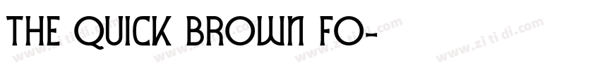 the quick brown fo字体转换